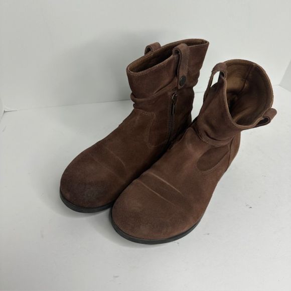 Birkenstock Brown Suede Ankle Boots - Picture 2 of 5